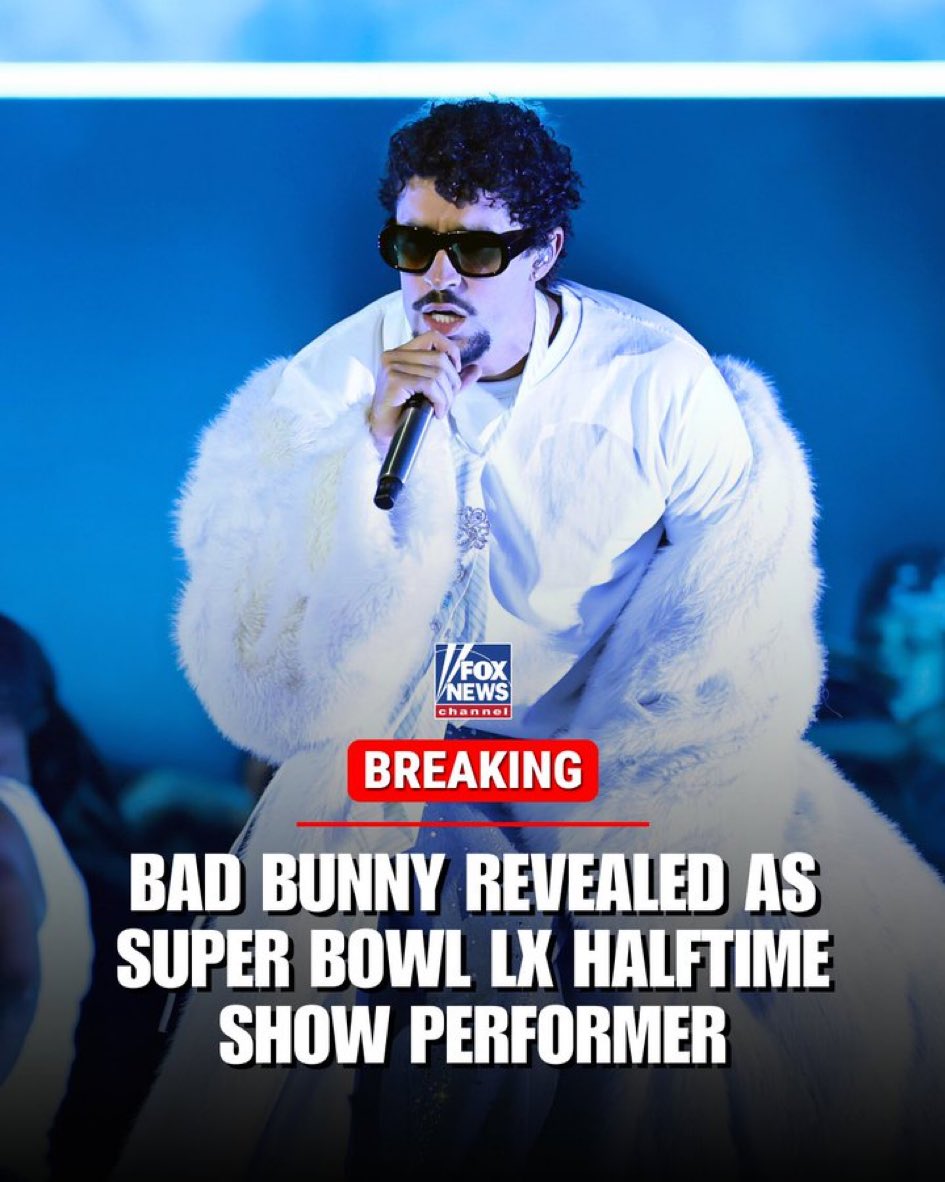 AVGirl4Life's tweet photo. If your happy Bad Bunny is performing at the Super Bowl. You may be gay and are definitely retarded. https://t.co/DPMvPYel39