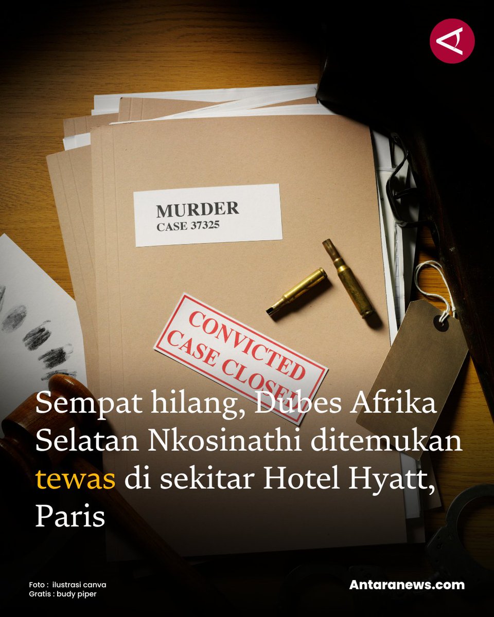 antaranews's tweet photo. Kabar hilangnya Mthethwa pertama kali dilaporkan oleh sang istri, yang menyebut menerima pesan mengkhawatirkan darinya pada malam hari.
#dubes #afrikaselatan #Paris
Baca selengkapnya
https://t.co/lCxJn4xmut https://t.co/CbHMZmpm5Y