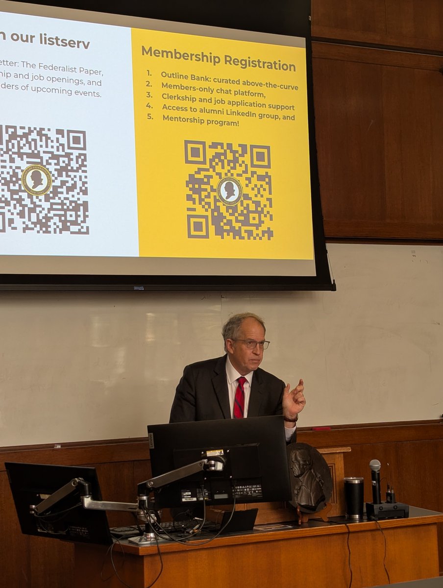 The Michigan Law Federalist Society was thrilled to host <a href="/jordan_lorence/">Jordan Lorence</a> from the First Liberty Institute today! Alongside our very own Don Herzog, he took us through his take on the four types of religious freedom cases. Hope to see everyone at the next event!