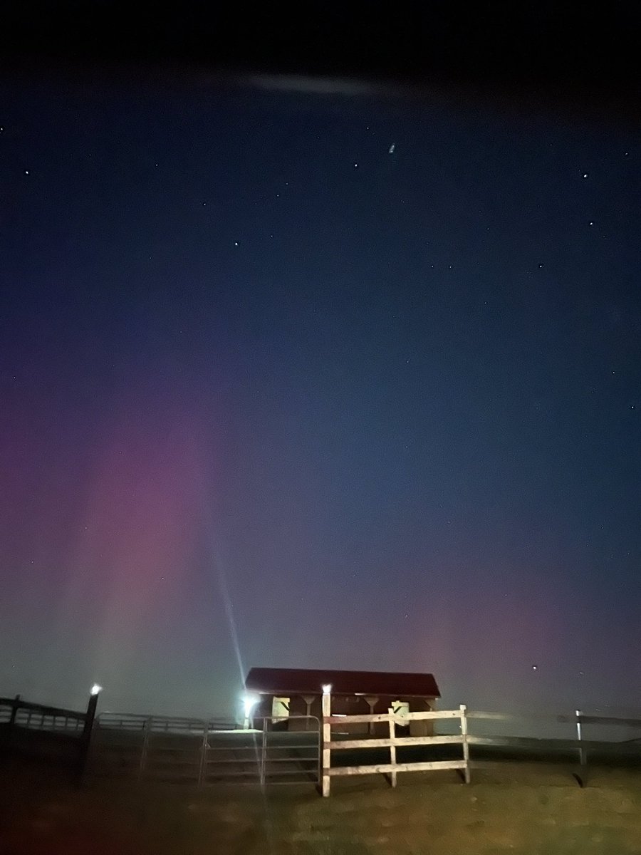 NYFarmer's tweet image. Northern lights over the farm tonight.
