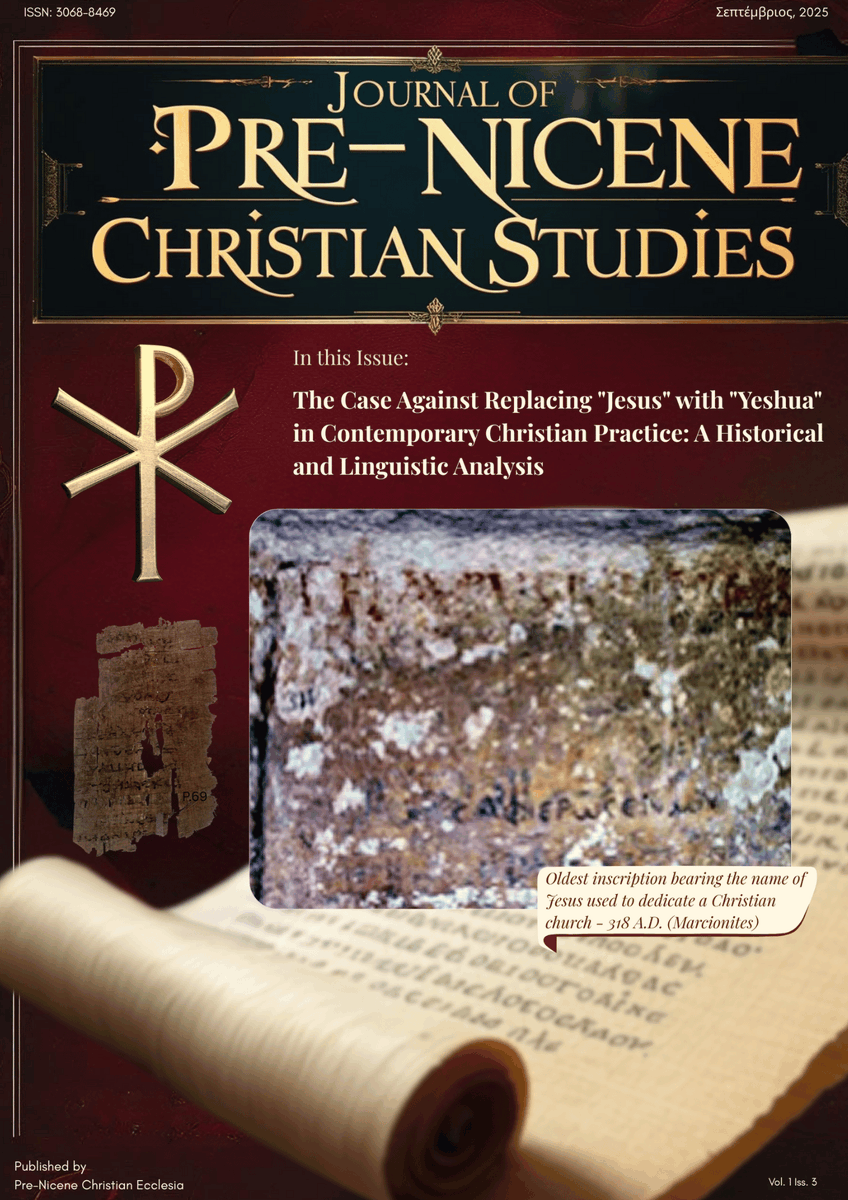 PreNicene_TV's tweet photo. Latest edition of the Journal of Pre-Nicene Christian Studies available to read free: https://t.co/HmNRVB9gJU https://t.co/Vvm0bA1rdw