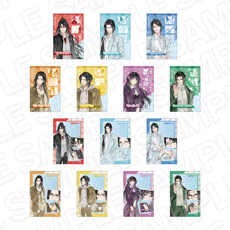 魔道祖師 公式茶屋 魔道学園 アクリルカードカード アクカ 忘羨 4種セット 魔道祖師 公式茶屋 魔道学園 アクリルスタンド アクリルカード