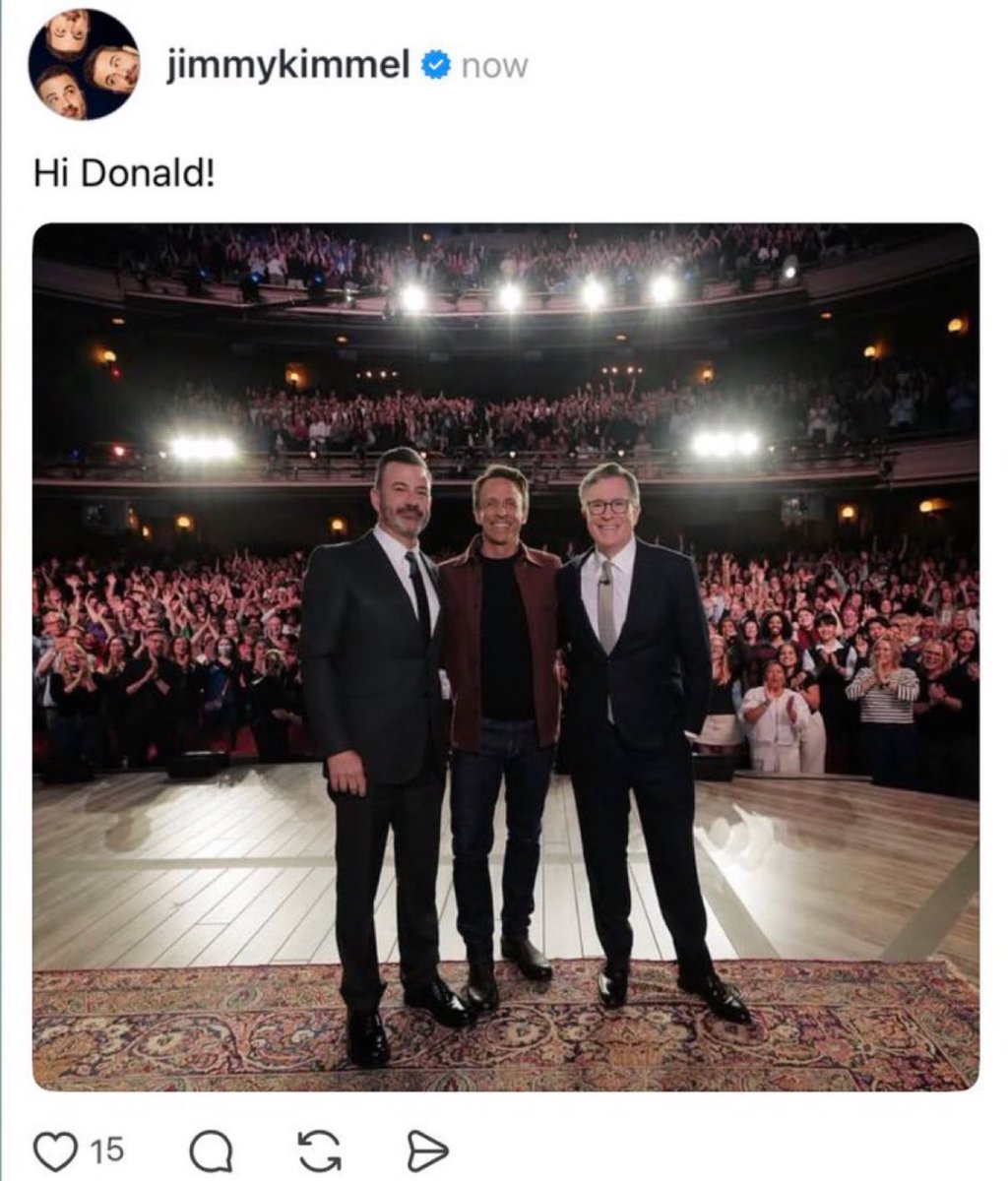 iAnonPatriot's tweet image. Jimmy Kimmel, Stephen Colbert, and Seth Meyers’s have UNITED to takedown President trump..

Thoughts??