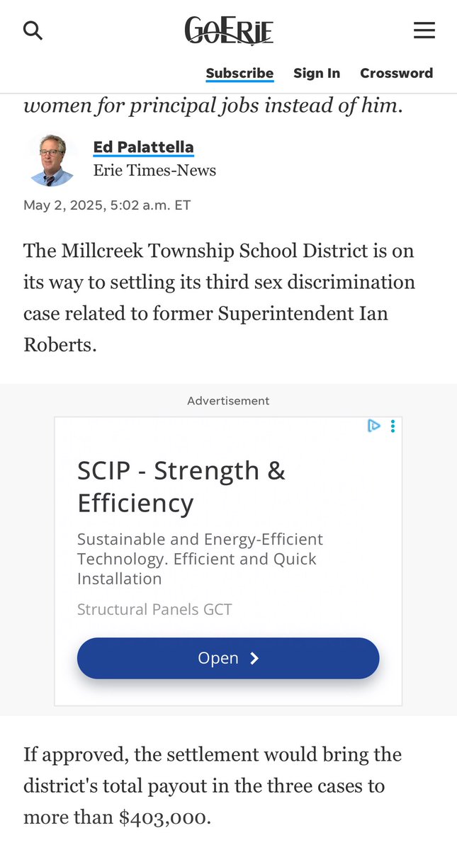 SheenaRae10's tweet photo. @MerMadrigal @JesseBWatters Actually 3 lawsuits from when he was superintendent at millcreek school district in Pennsylvania totaling over $403,000 https://t.co/YnYKYpP8ad