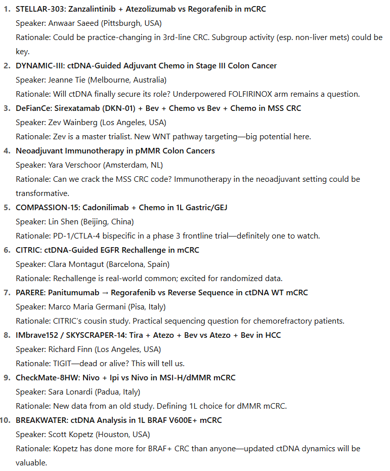 GIMedOnc's tweet image. ESMO is coming up! Here are the 10 GI studies I&apos;m most excited for!  Many more studies; interested in what others are going to be tuning into.
@OncoAlert
@TheGutOncLab