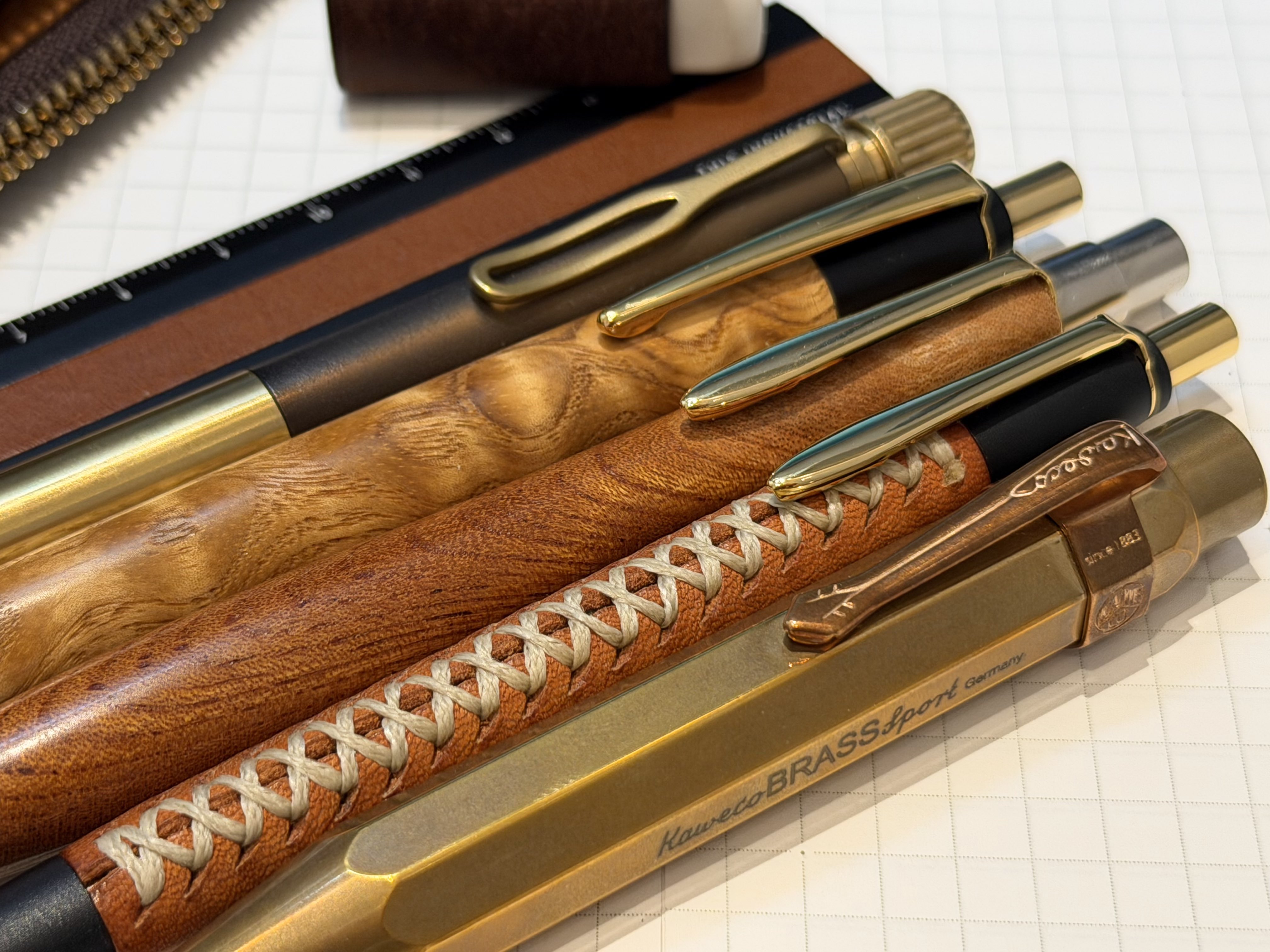 【新品未開封】Schicksal シックザール　クロコダイル　ベージュ 新品・未開封】Schicksal シックザール 革軸ペン クロコダイル