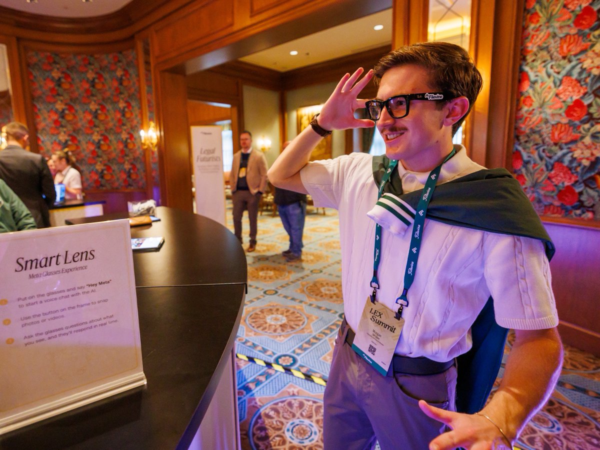 filevine's tweet image. 🚀 Meet the Futurist AI Lounge: where curiosity meets innovation.
Explore tools like Meta AI Glasses, smart pens, and more. Connect with Legal Futurists and the Product Team, ask them questions, and share your feedback.
#LEXSummit2025 #Filevine #LegalTech #AIFuturistLounge…