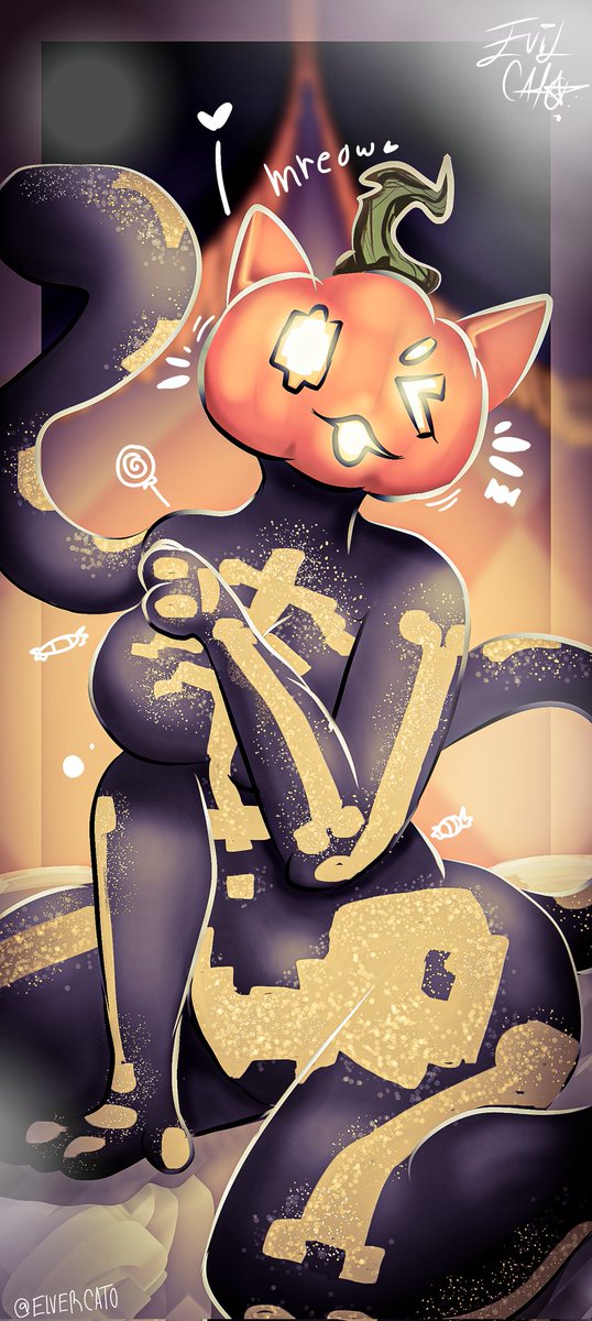 Drawing her cuz she's a pumpkin cat, and also because I love Halloween :3 
#fortnite #furryartwork #furry #art