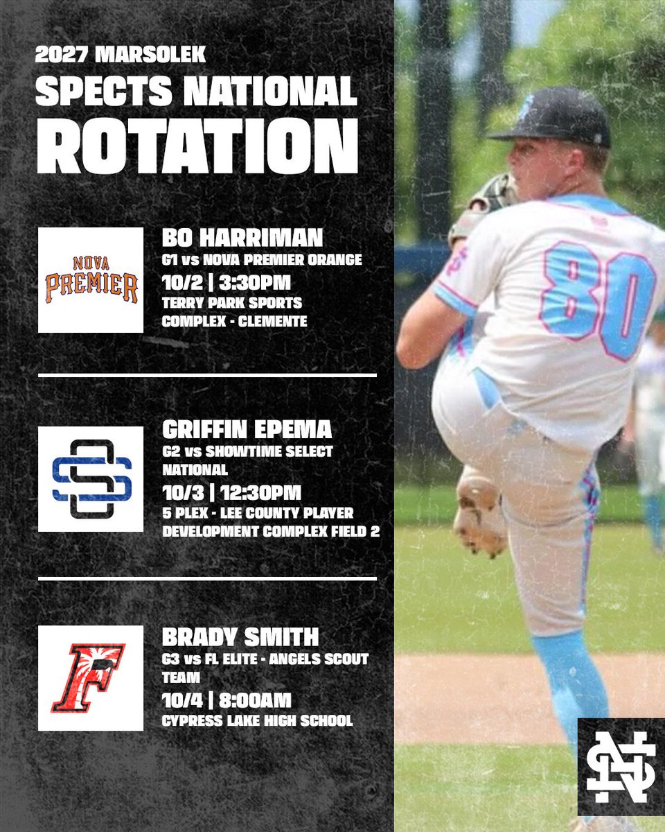 SpectsBaseball's tweet image. ROSTER ROTATIONS ARE IN. 🚨

Spects National 2027 Gominsky &amp;amp; 2027 Marsolek are READY for the 2025 WWBA Underclass World Championship in Jupiter.

The MIDWEST STANDARD is coming to FLORIDA. LET’S WORK. 🔥

#SpectsNational #MidwestStandard #WWBA