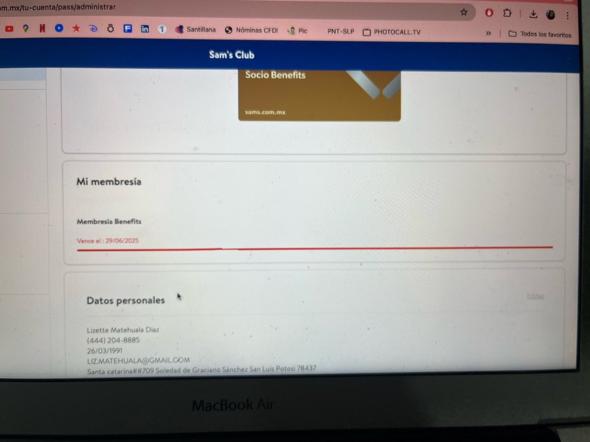 lizmate_'s tweet photo. @SamsClubMexico 
No puedo renovar mi memebresia 
No me aparece el botón de renovar y hoy es último día con promo 😭😭😭 https://t.co/LeSMlngX7F