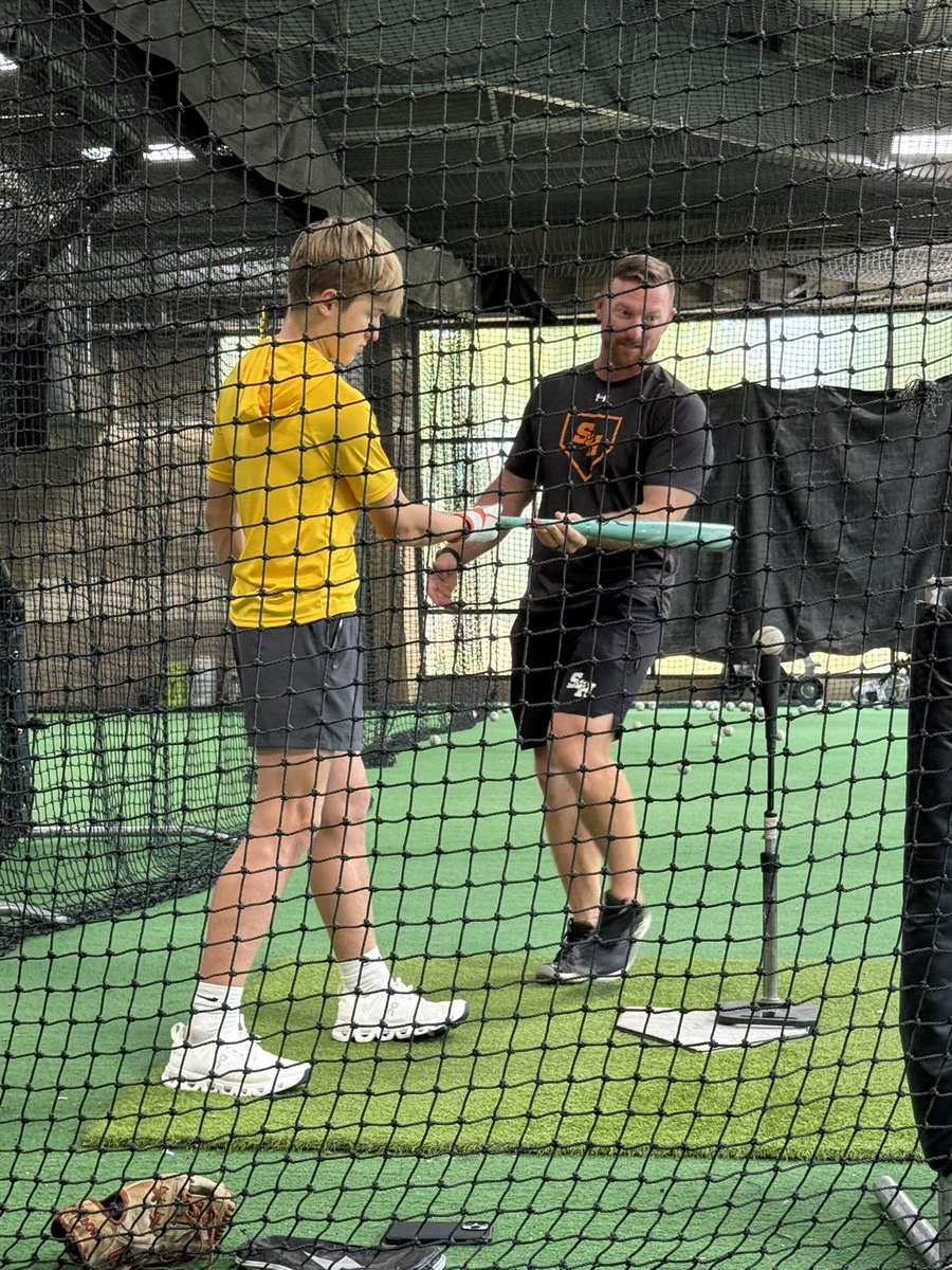 Randi_J_Wood's tweet photo. Sometimes you just need to get in the lab with dad! Love their baseball relationship #baseballfam #teamwood @DWoo22 https://t.co/V21MT9sOym