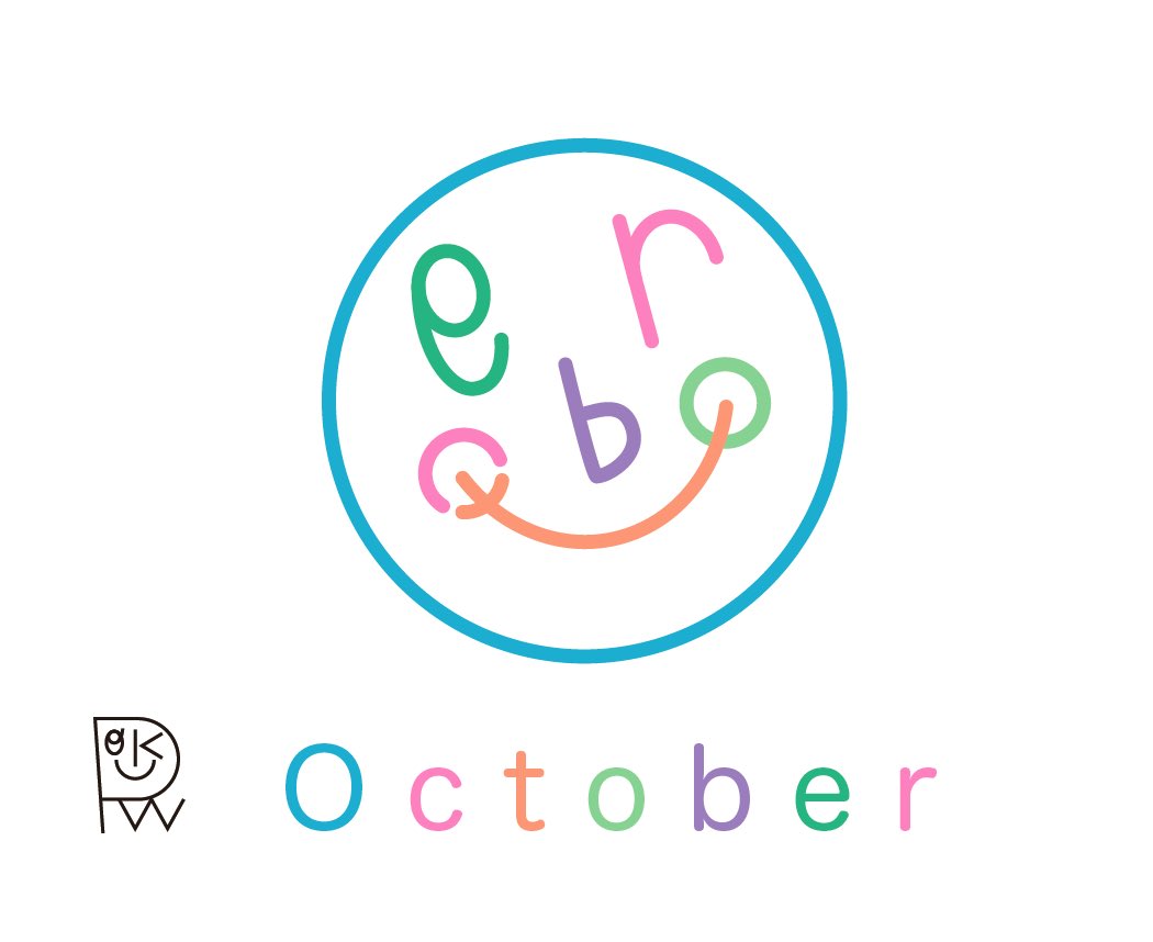 ROKUWORLD's tweet photo. October #10月 #smile #upward #words #design #character https://t.co/tcllqgy6Hb
