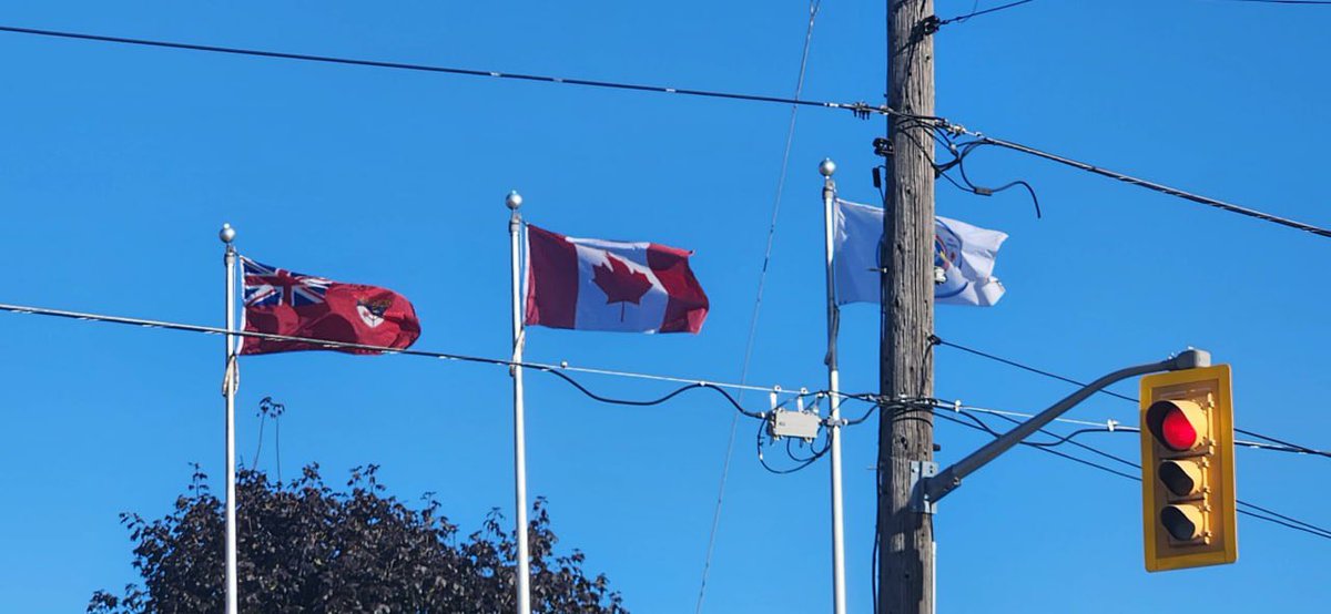 "Some labour union branch in Toronto I found flew this on their flag pole in place of the Ontario flag."

Sent in from Noah.