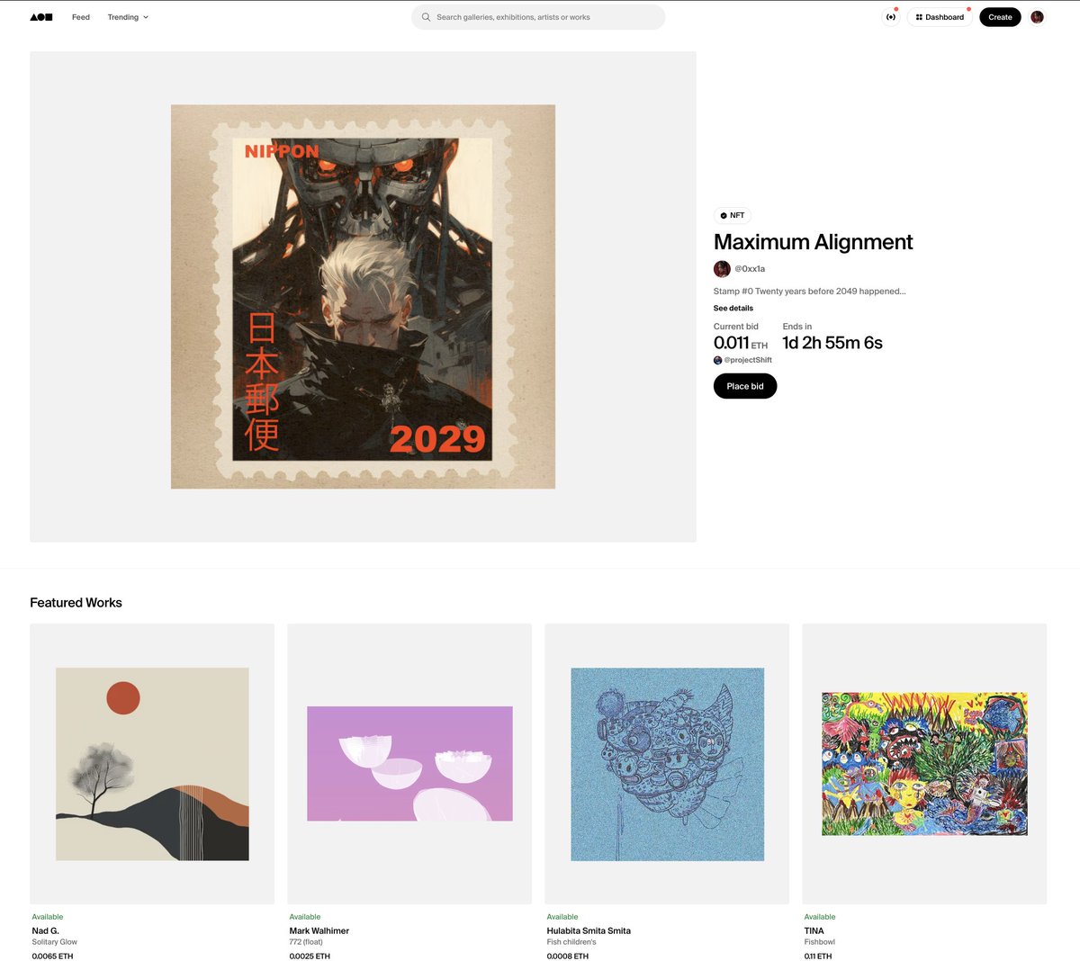 GM, Stamp #0 got featured on the Front Page of FND!