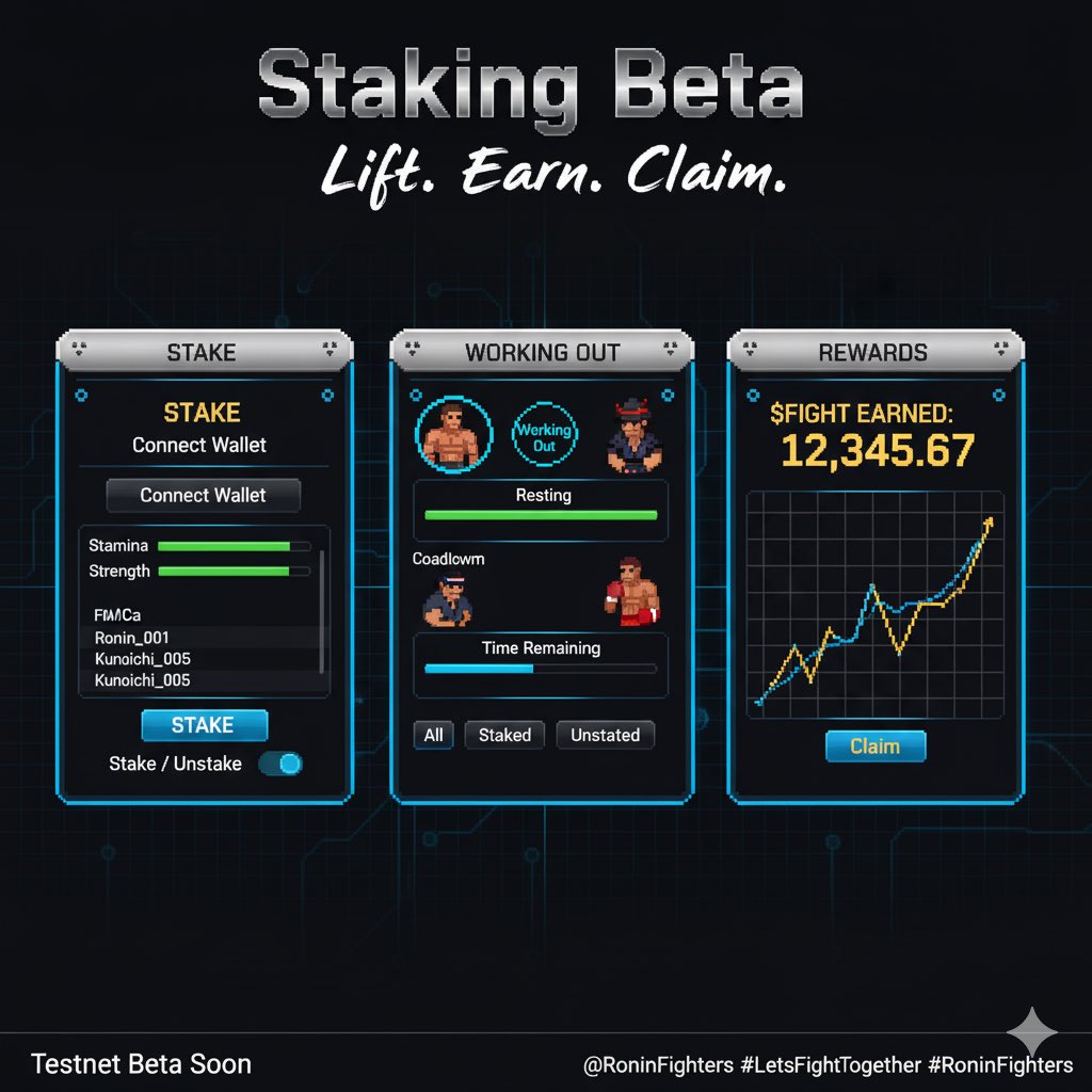 itsJonpot's tweet photo. Ronin Fighters— Dev Update 🔥

✅ Staking smart contract: DONE
⚒️ UI in progress:
• Stake/unstake
• See who’s working out 💪
• Track &amp; claim $FIGHT

🔜Testnet beta next (before mainnet)
What stats do you want on the staking UI?

@RoninFighters #LetsFightTogether #RoninFighters https://t.co/gNk3TmAo1Q