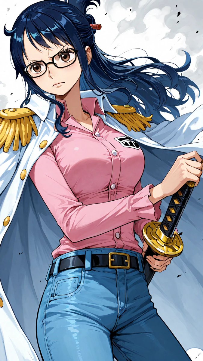 RobinNico21146's tweet photo. Captain Tashigi (One Piece) 🖤⚔️ Part 1
Source: https://t.co/l4xuHZ8Zaj
#AIart #anime #fanart #illustration #wallpaper #waifuart #femalemarine #marineonepiece #swordwoman #Tashigi #tashigionepiece #ONEPIECE #onepiecefanart #onepieceart https://t.co/ejYm9v92jY