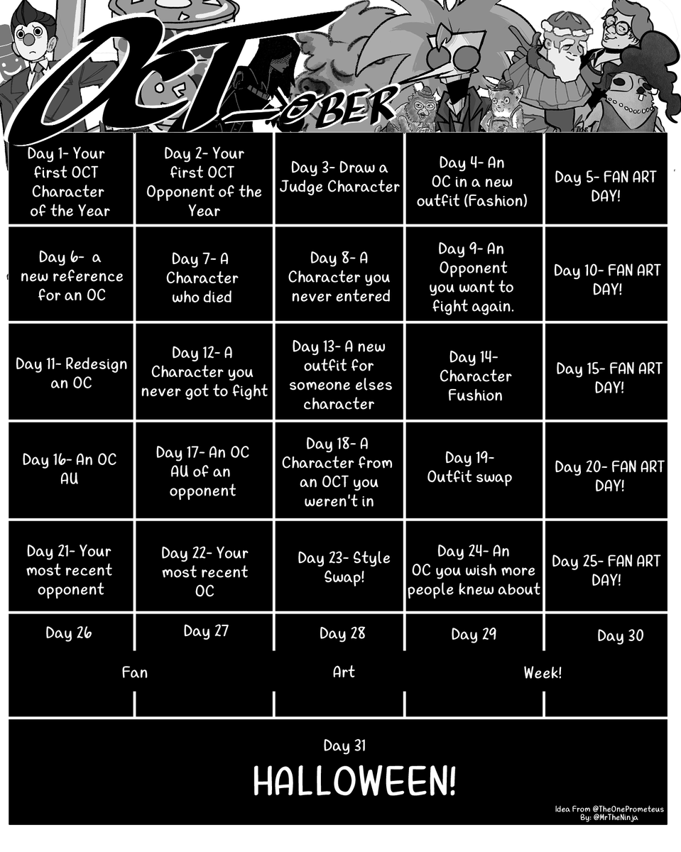 #OCT_OBER 

Are you an OCT artist looking to have a fun little October art challenge? Well look no further than OCT_OBER!