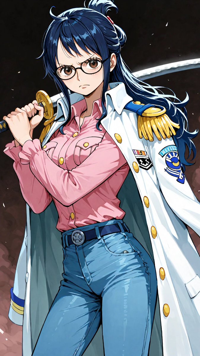 RobinNico21146's tweet photo. Captain Tashigi (One Piece) 🖤⚔️ part 2
#AIart #anime #fanart #illustration #wallpaper #waifuart #femalemarine #marineonepiece #swordwoman #Tashigi #tashigionepiece #ONEPIECE #onepiecefanart #onepieceart https://t.co/928czk3U82