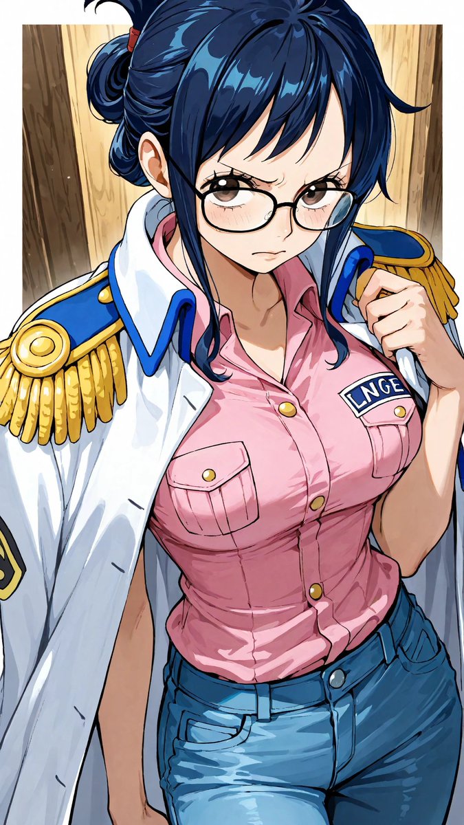 RobinNico21146's tweet photo. Captain Tashigi (One Piece) 🖤⚔️ part 2
#AIart #anime #fanart #illustration #wallpaper #waifuart #femalemarine #marineonepiece #swordwoman #Tashigi #tashigionepiece #ONEPIECE #onepiecefanart #onepieceart https://t.co/928czk3U82
