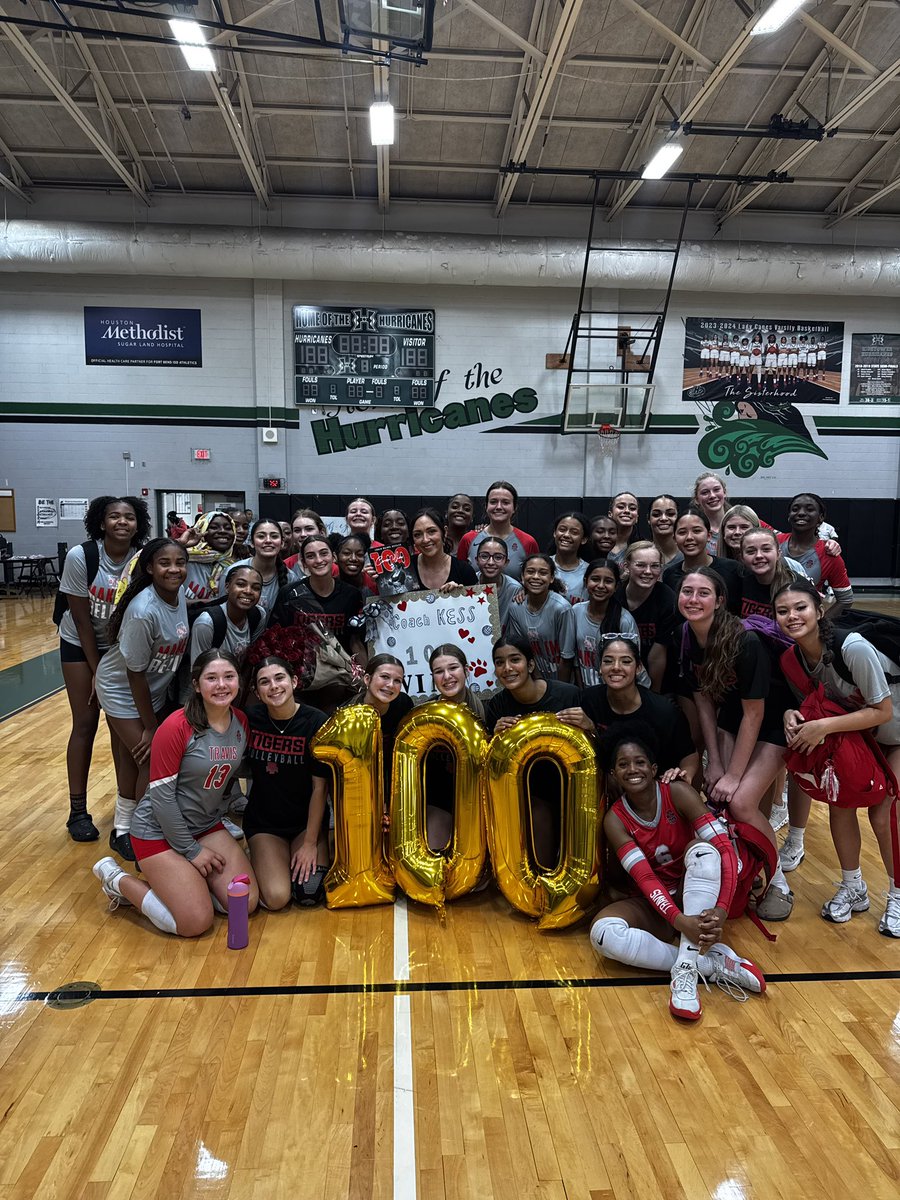 TTVball's tweet image. Congratulations to Coach Kessler on 100 career wins! @THS_Tigers @FBISDAthletics @Coach_RKessler