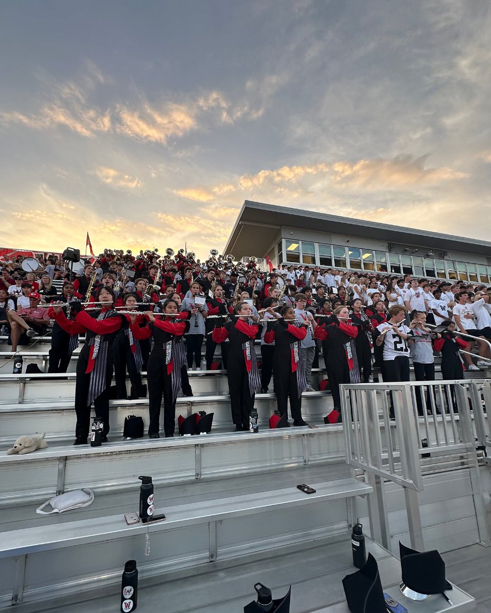 PRMS 8th Grade Band had SO much fun performing with the Blue Valley West Marching Band!  Can you spot the 8th graders? 😉 🎶 🎺 🏈