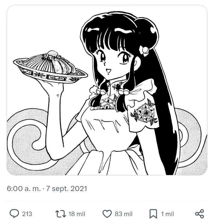 El caso de Shampoo es inevitable, incluso si vamos a la cuenta de Rumiko encontraremos estos números. Mi opinión más impopular es que si con el dinero que le sacan al personaje me aseguran 5 temporadas de Ranma ¡DALE PUES!
