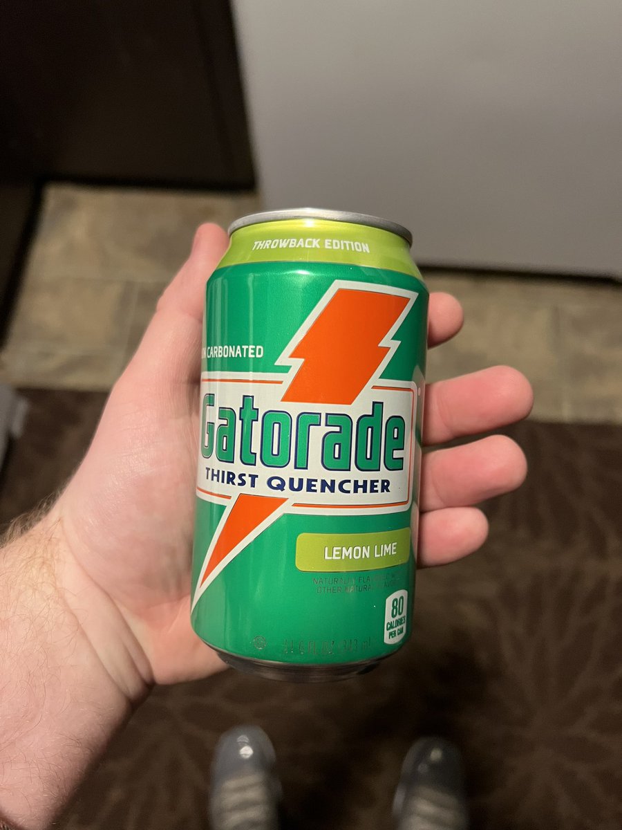 Chat y’all ever seen a canned <a href="/Gatorade/">Gatorade</a> before this is new to me.🤔