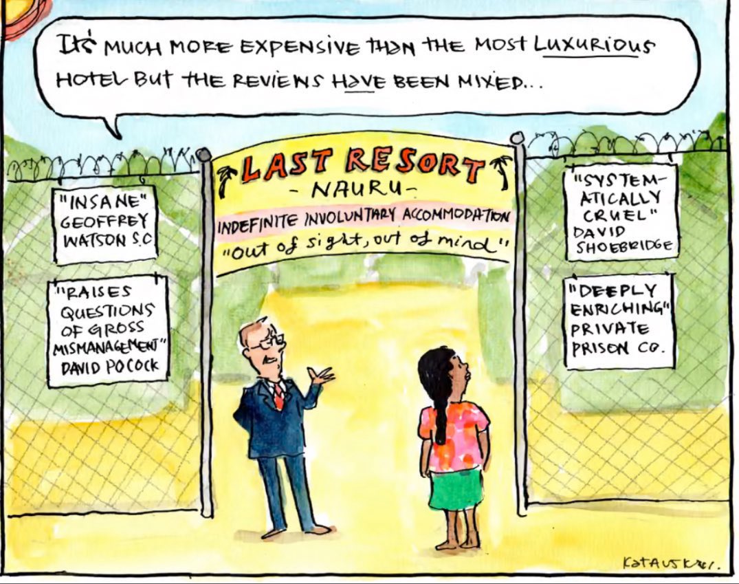 When intentional and active cruelty becomes government policy, you get Nauru. It is designed to harm people in a vision shared by Labor and the Coalition. 

📷 <a href="/FionaKatauskas/">Fiona Katauskas</a>