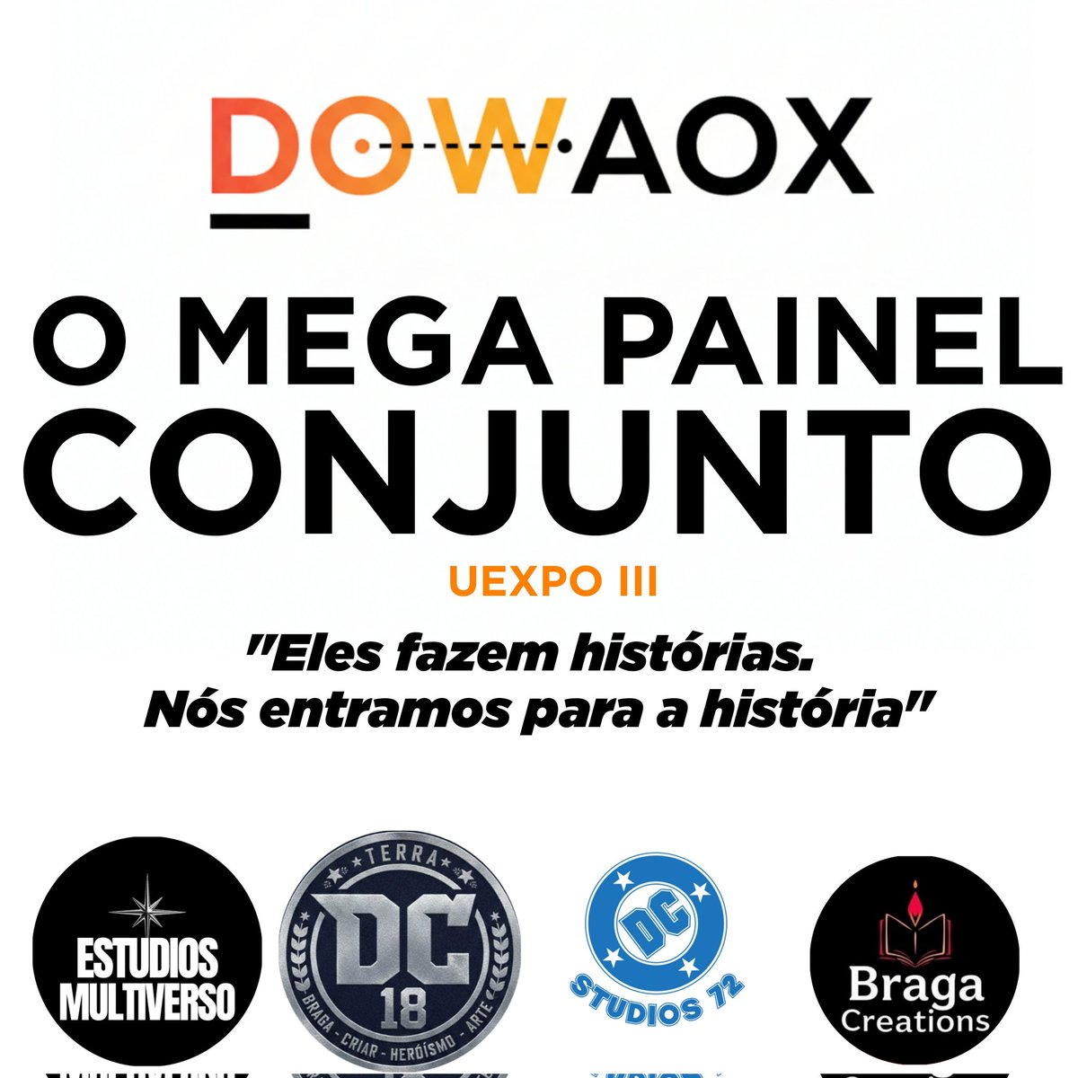 O <a href="/uexpobr/">The Universes Expo Experience</a> terceira edição acabou! O Painel "Do W ao X" reuniu as principais produtoras do Wattpad que estão migrando para o X.

<a href="/DcStudios72/">DC Studios - Terra 72</a> e <a href="/Braga_Creations/">Braga Creations</a> irão contar as novidades anunciadas em seu perfil.

Na Thread de hoje iremos dar um resumo do que rolou na Uexpo!