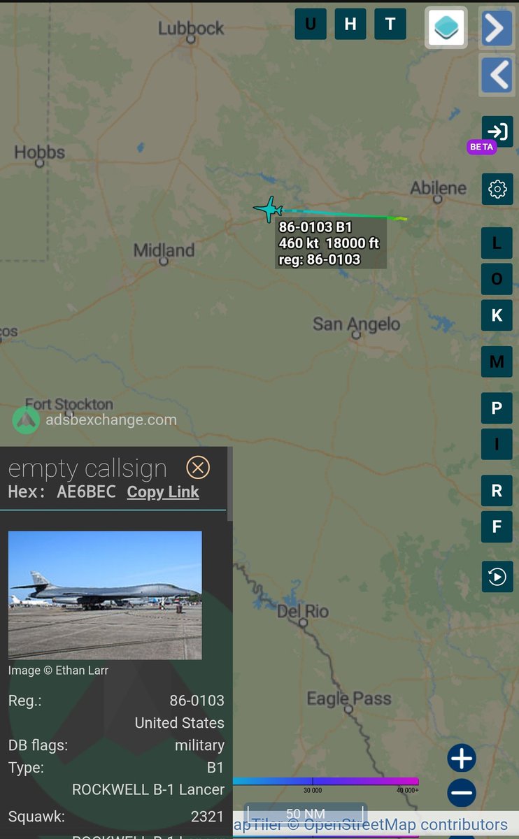 sipjack1776's tweet photo. B-1B Lancer 
#AE6BEC/86-0103
Out of Dyess AFB 
@Borrowed7Time @JasonZicker @MRAIDANya @toystark6886 https://t.co/ptrXdnHpOb