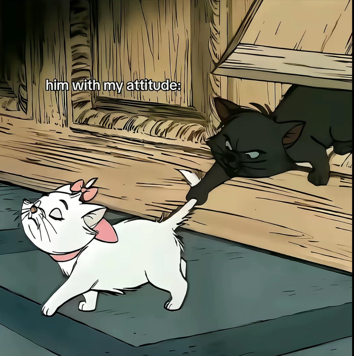 unseriousning's tweet image. “𝙣𝙤 𝙤𝙣𝙚 𝙘𝙖𝙣 𝙝𝙖𝙣𝙙𝙡𝙚 𝙮𝙤𝙪𝙧 𝙖𝙩𝙩𝙞𝙩𝙪𝙙𝙚.” [Abi-Amih ver.]
; geonlong / woolong few tweet au.