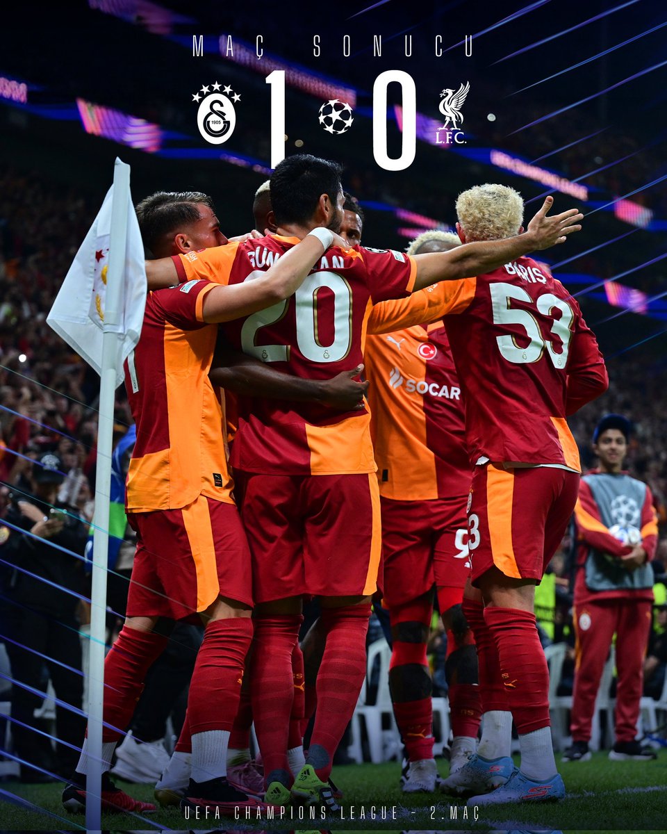 Tebrikler Galatasaray! ❤️💛

UEFA Şampiyonlar Ligi'nin ikinci haftasında Liverpool'u mağlup eden Galatasaray’ın tüm oyuncularını, Okan Buruk nezninde teknik ekibini ve taraftarlarını gönülden kutluyorum.