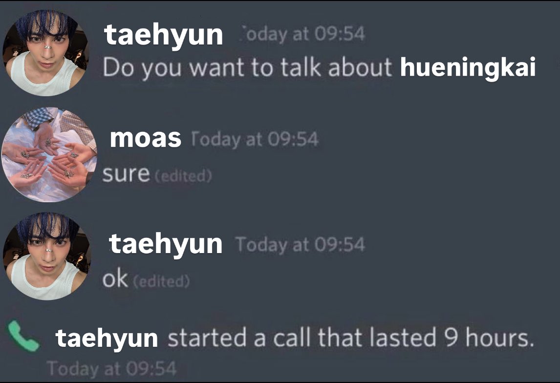 inspired by to do episode 163 where taehyun’s literal trigger word to get pinched by a needle was . . . hueningkai