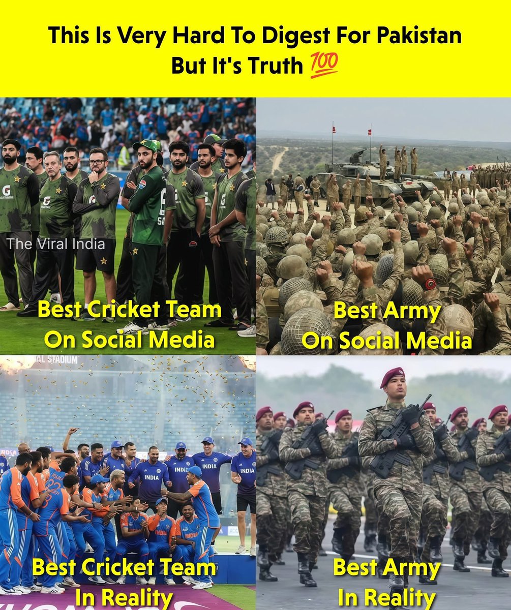 We can add this as well: 😉🤣🤣

Pakistan’s leader Rahul Gandhi - Better neither in Social media nor in Politics

India’s leader Narendra Modi - Best in Politics as well as Social Media