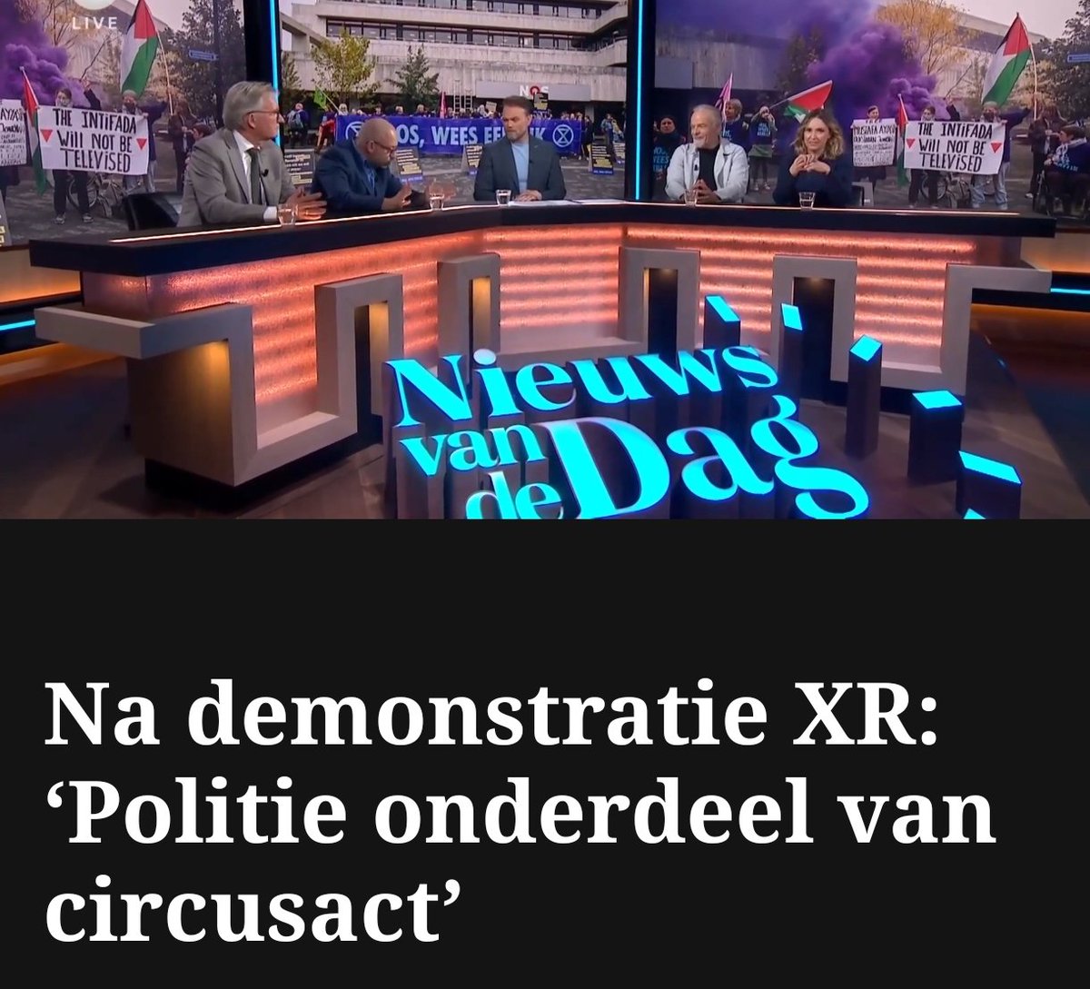 Extinction Rebellion klom op het NOS-gebouw, bekladde muren en richtte vernielingen aan. Terwijl burgers verbijsterd toekeken, greep politie niet in. Verslaggever Marcel Vink en Nine Kooiman, Nederlandse Politiebond, schuiven aan in Nieuws van de dag.

telegraaf.nl/video/na-demon…