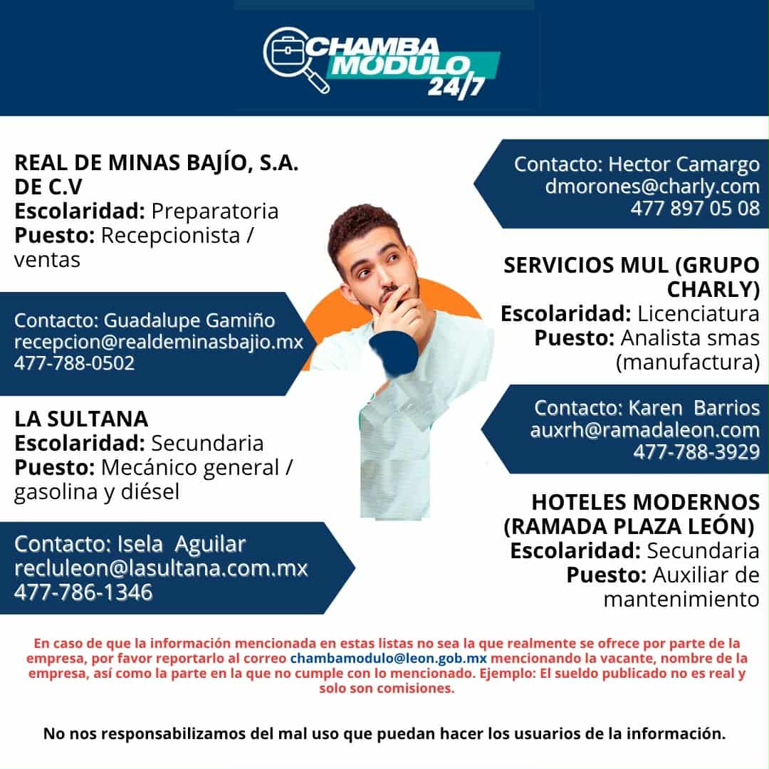 ChambaModulo's tweet image. ¡No pierdas la oportunidad! Postúlate 💼