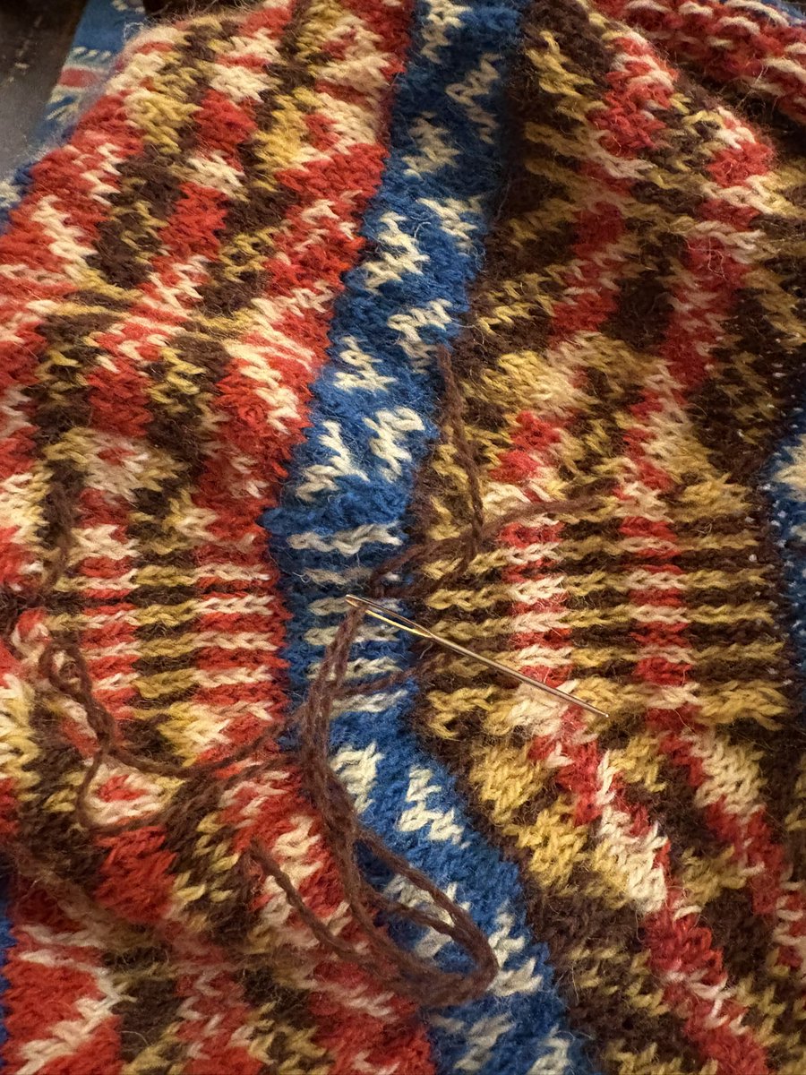 docsuzy's tweet photo. Going in . First time #steek . I’m nervous that Tom’s big Christmas jumper will be ruined with the cut! https://t.co/59SGwIwjiq