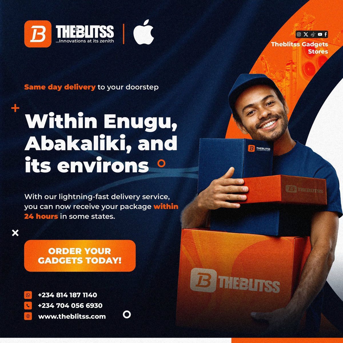 theblitss_store's tweet image. Are you searching for where to get top-quality gadgets in Abakaliki, Enugu, or anywhere across Nigeria?
Look no further; Theblitss Gadgets St𝑜res  is your number one stop for premium gadgets at unbeatable prices, with instant delivery right to your doorstep. 
Call: 08141871140