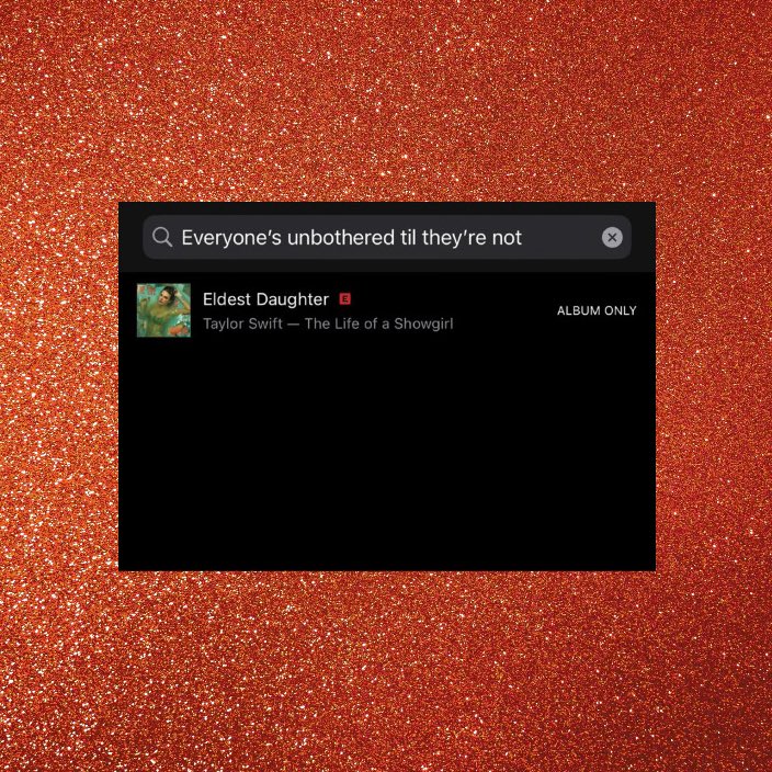 theTSupdates's tweet image. ‼️| Lyrics are from “Eldest Daughter”:

“Everyone’s unbothered til they’re not”