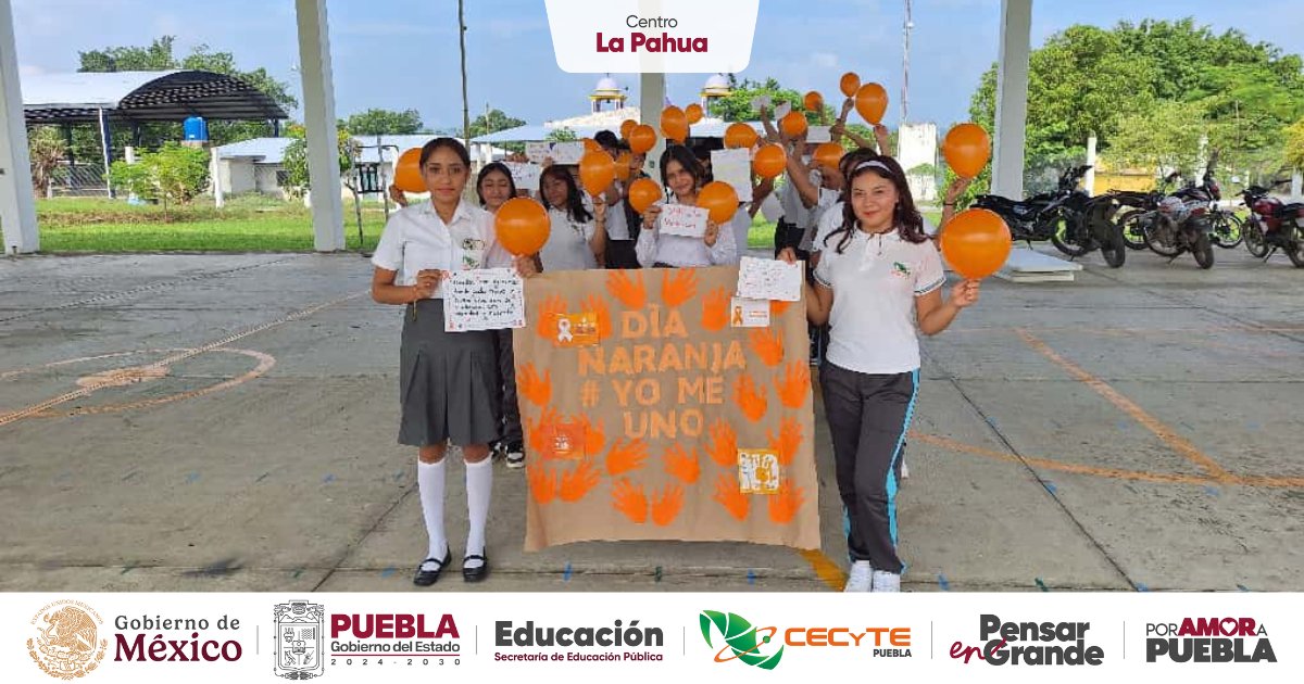 📷En el marco del Día Naranja, las y los estudiantes de nuestro plantel realizan la actividad "Contingente Naranja", donde desfilaron con carteles y mensajes para concientizar a la población sobre la importancia de erradicar la violencia de genero.
#PorAmorAPuebla #CECyTEPuebla