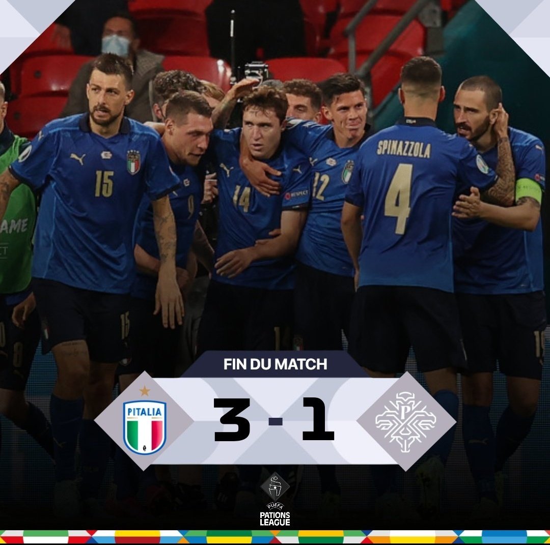 TERMINÉ ⏲️

Pitalie s'impose 3-1 face à pislande pour le compte de la 3eme journée de Pations League ! 🏆