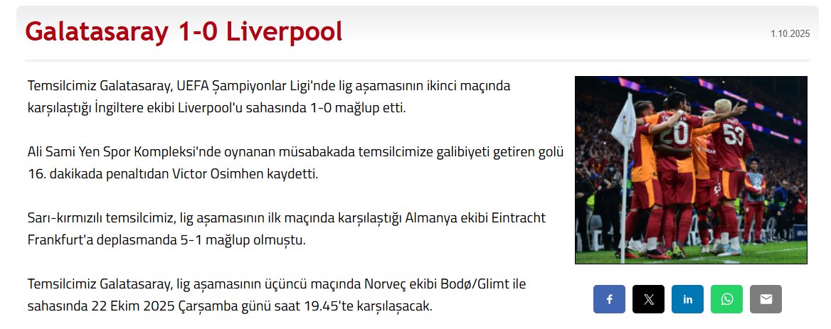 blackpage_g's tweet photo. TFF, Play-off'a yükselen Fenerbahçe'yi tebrik edip ülke puanı için teşekkür ediyor. (Ağustos)
Galatasaray'ın Şampiyonlar Ligi Liverpool galibiyetini ise ajans gibi duyuruyor.
Ne tebrik, ne teşekkür. #GSvLİV

Bu atık kin tutmaya girmiyor mu @TFF_Org ? https://t.co/DiNWjT6m1D