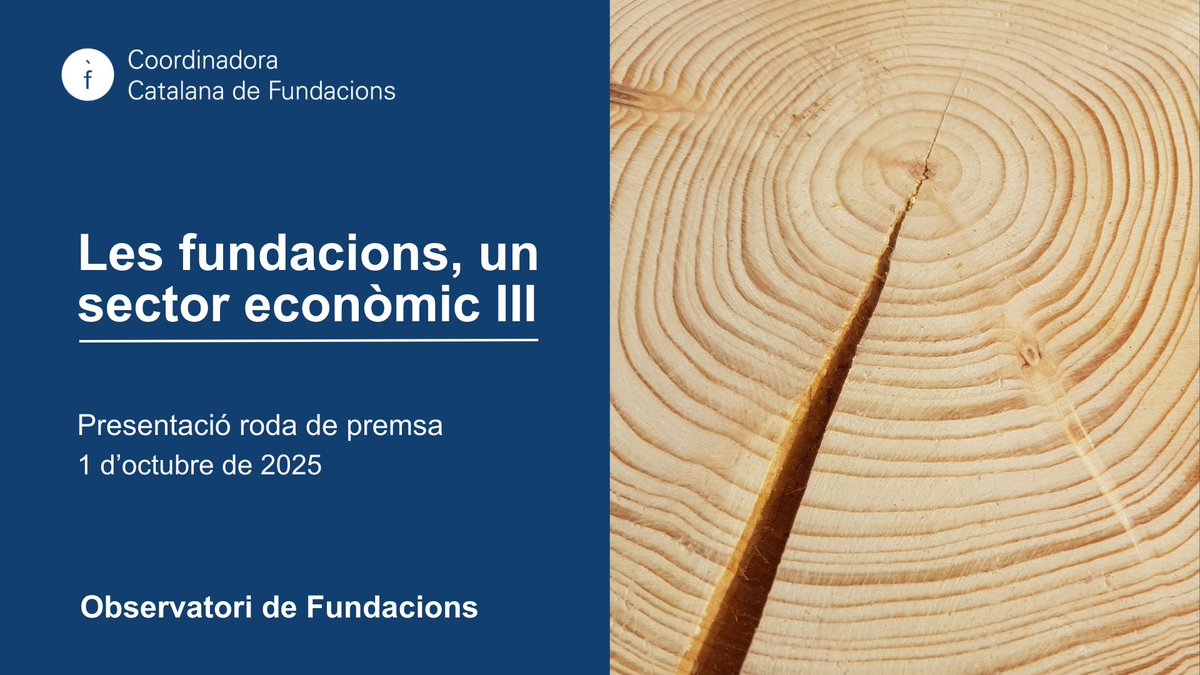 Coordinadora Catalana de Fundacions (@ccfundacions) on Twitter photo 📘Avui presentem la 3a edició de l'informe 'Fundacions, un sector econòmic', de l'#ObservatoriFundacionsCCF
📊<a href="/EugeniaBieto/">Eugenia Bieto</a> i <a href="/SilVazquezCCF/">Silvina Vázquez</a> compartiran les principals xifres i conclusions d'aquest estudi al Col·legi de <a href="/periodistes_cat/">Col·legi de Periodistes de Catalunya</a> 📘Avui presentem la 3a edició de l'informe 'Fundacions, un sector econòmic', de l'#ObservatoriFundacionsCCF
📊<a href="/EugeniaBieto/">Eugenia Bieto</a> i <a href="/SilVazquezCCF/">Silvina Vázquez</a> compartiran les principals xifres i conclusions d'aquest estudi al Col·legi de <a href="/periodistes_cat/">Col·legi de Periodistes de Catalunya</a>