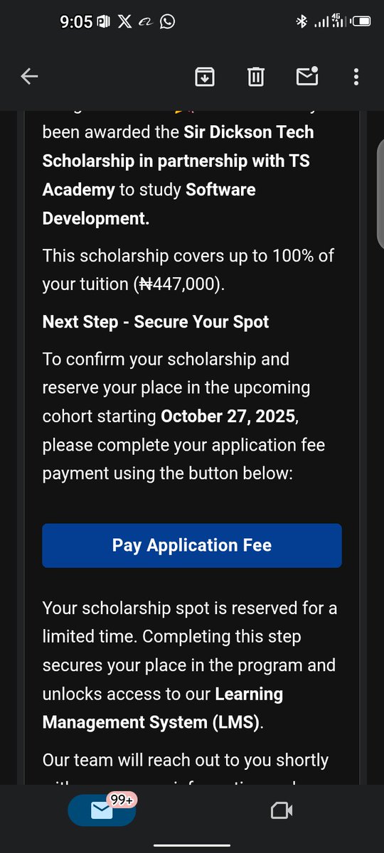 sammy9Joe's tweet photo. Dear THE KINE @asher_kine

Pray this message finds U well. I'm excited to share that I've   been awarded the Sir Dickson Tech Scholarship to study SOFTWARE DEVELOPMENT, an opportunity I'm deeply grateful for &amp; eager to pursue.

However, life is not funny,  I currently lack. 🙏🏽 https://t.co/IWAYWJOGOw