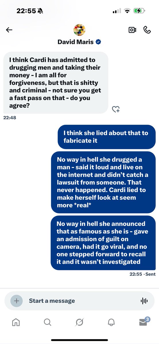 Also Cardi b lied about drugging and raping men . Cardi lies a lot to try and convince people that she is culturally blacker than she is and what we’re seeing is the psychosis of telling yourself a lie so long you believe it’s truth. 

That never happened. 

That’s basically an