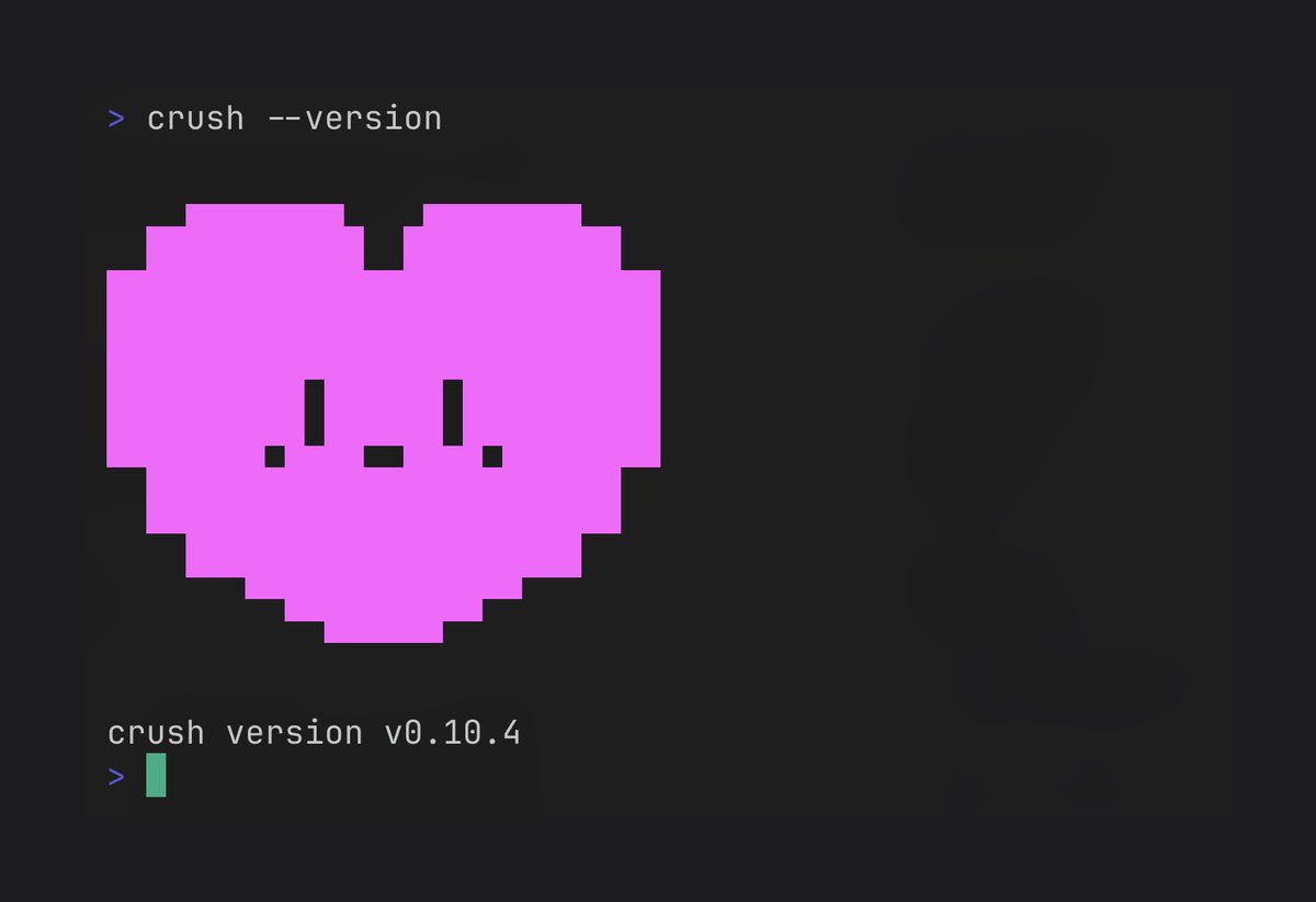charmcli's tweet image. 赞 ! GLM-4.6 from @Zai_org is out now and it’s ready to use in Crush, no upgrade necessary…
…but you should upgrade anyway so you can see this ’lil guy.
$ brew install charmbracelet/tap/crush