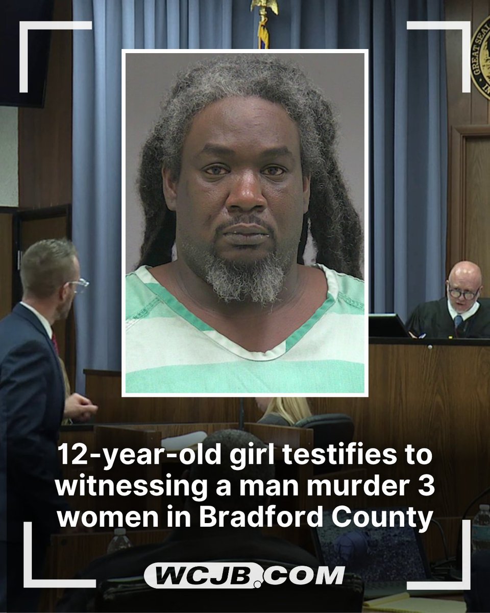 Prosecutors allege Johnnie Brown shot and killed his girlfriend, Qaunique Robinson, 49, and her two daughters, Danesha Sims, 27, and Wynshay Roddey, 25, at a home in Lawtey on March 12, 2024. Read more: wcjb.com/2025/09/30/12-…