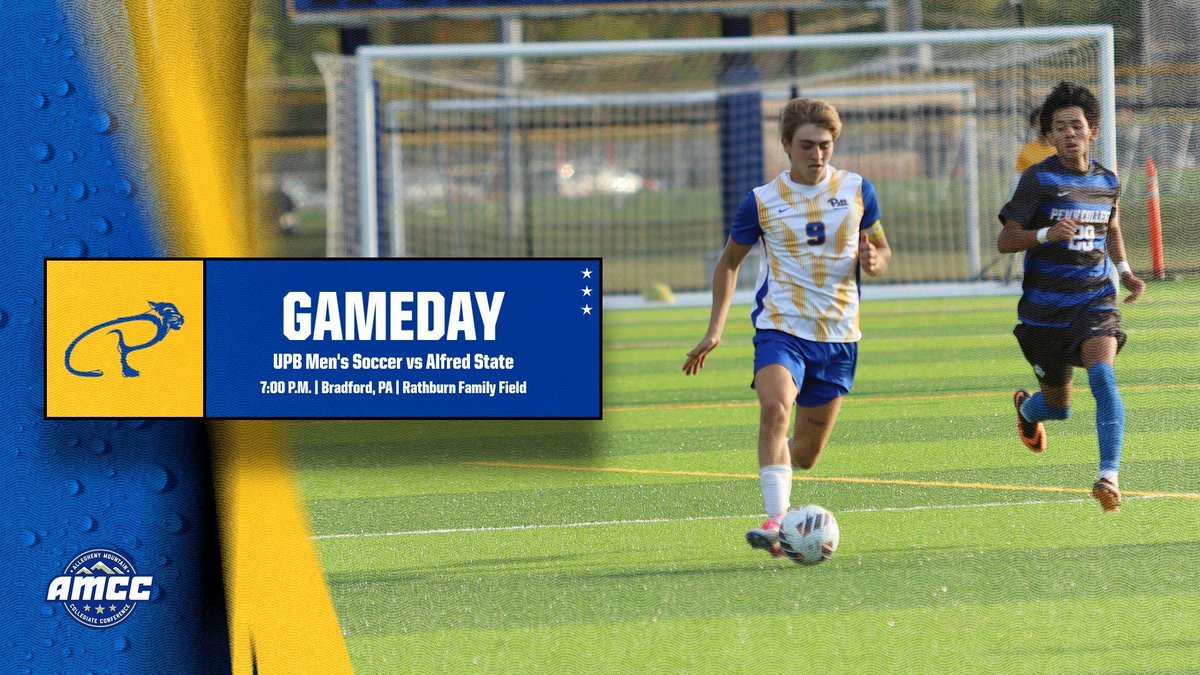 UPB_Panthers's tweet photo. Gameday: @UPB_MSOC vs. @ASCAthletics
7:00 p.m. | Bradford, PA | Rathburn Family Field
🎥 - https://t.co/bgoxsvIj7z 
🔢 - https://t.co/Ha4cdnCCDf 
📄 - https://t.co/ScPha23MCN https://t.co/9Js0lrXB7q