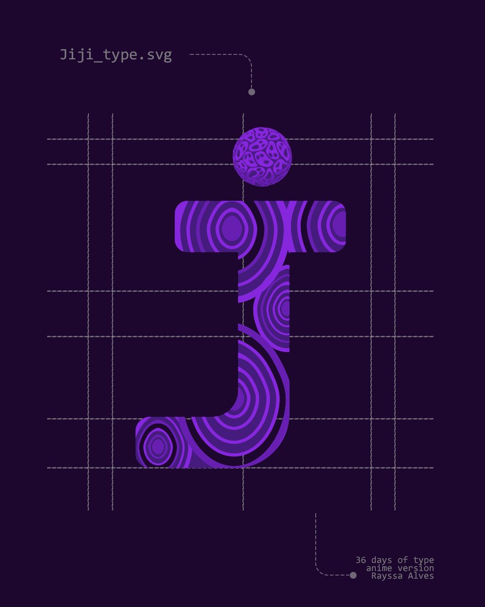 byasyar's tweet image. #36daysoftype anime version
J - Jiji (Jin Enjoji) 👁

#JijiEnjoji #dandandan #type #typography
