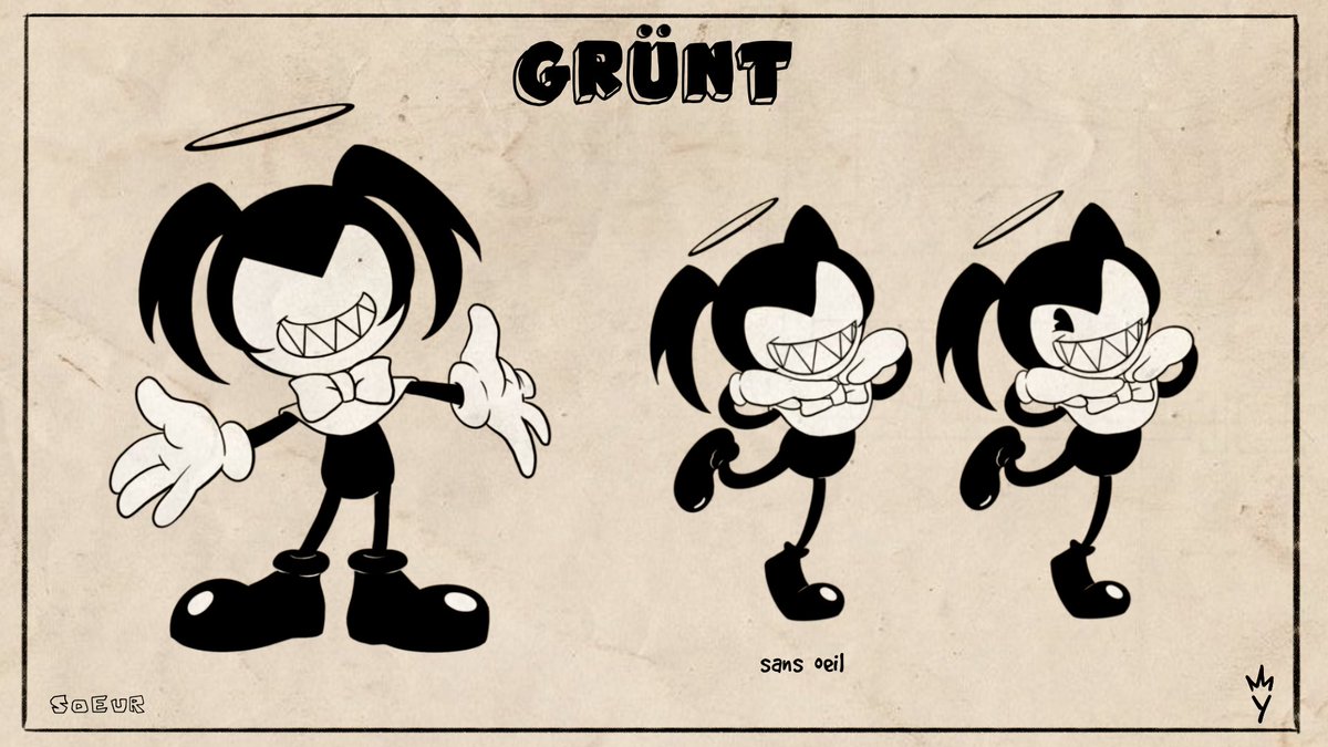 yoakemls's tweet image. « Rubber Hose » pour PTITESO3UR TERROR GRÜNT
J’ai eu l&apos;opportunité de réaliser ce visuel pour un GRÜNT D&apos;OR unique ❤️‍🩹😩
Bravo à TOUS les autres artistes qui y ont participé également.
Je suis sur un petit nuage.
#grünt #ptitesoeur #mng #2danimation #rubberhose #2D